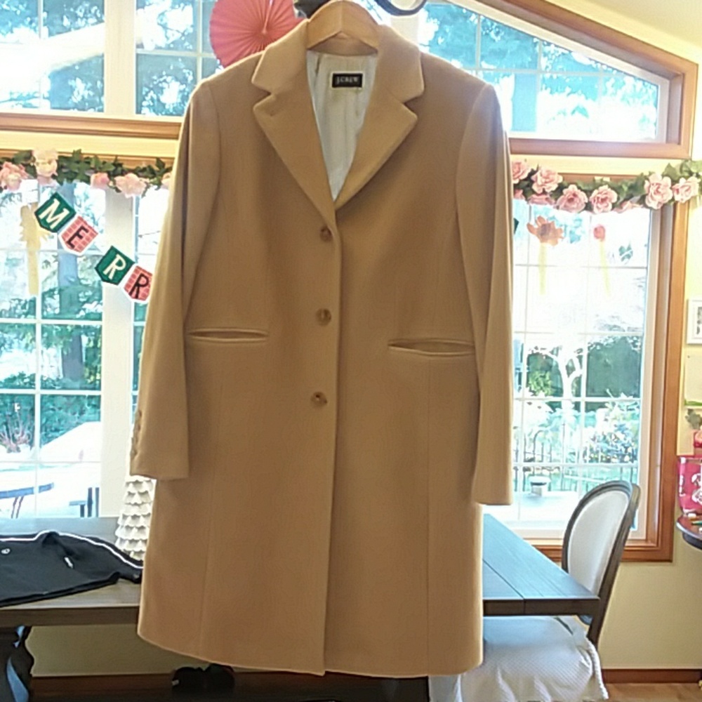 J. Crew Wool Camel Coat